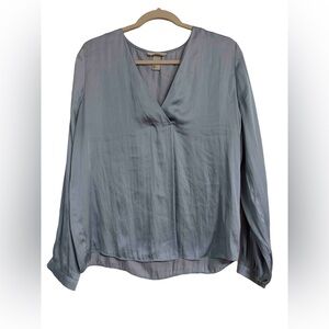 H&M Light Blue V-Neck Blouse